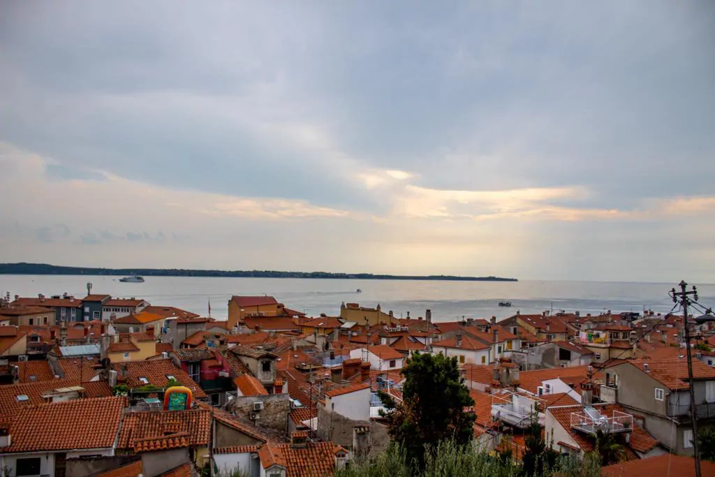 View from St. George's Church Piran, Slovenia