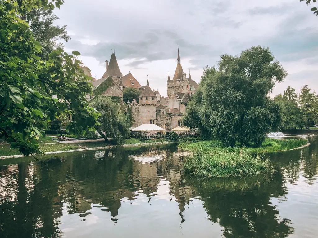 Castle in city park