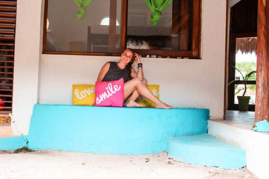 Budget hostel in Mexico with a bar, scooter rentals, and hammocks