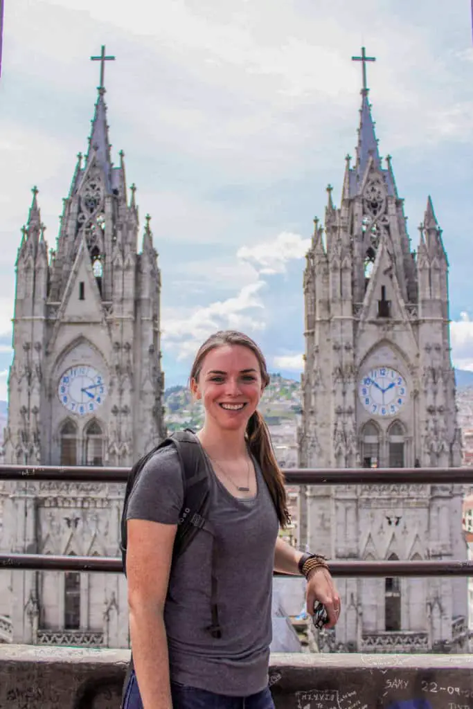 Me at the top of the Basilica del Voto Nacional