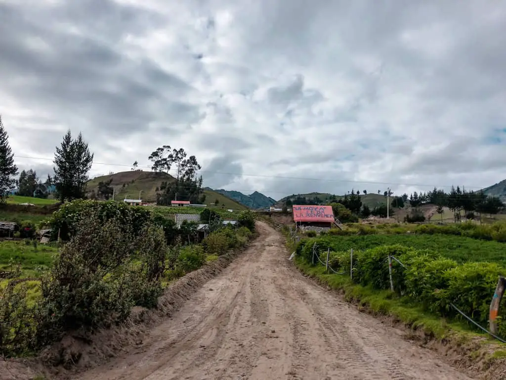 a photo of one of the last villages before reaching Quilotoa