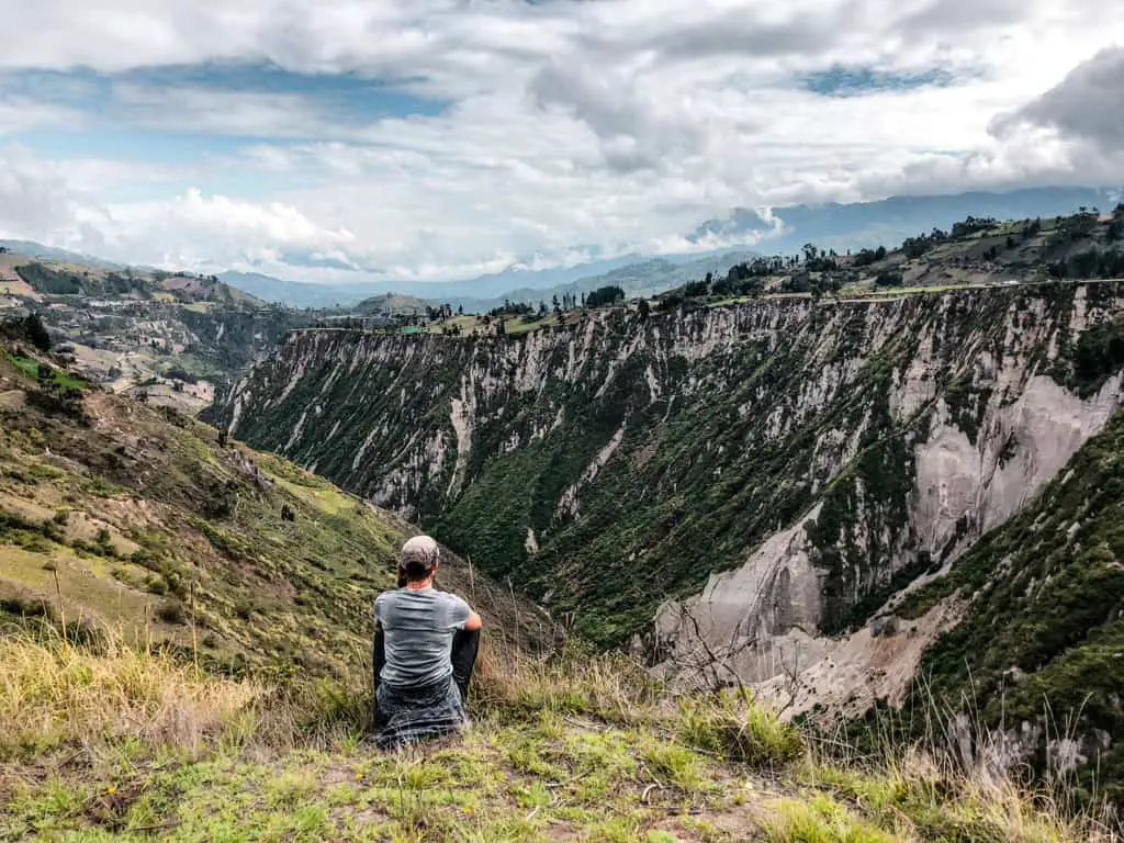 me looking over the valley in the Andes