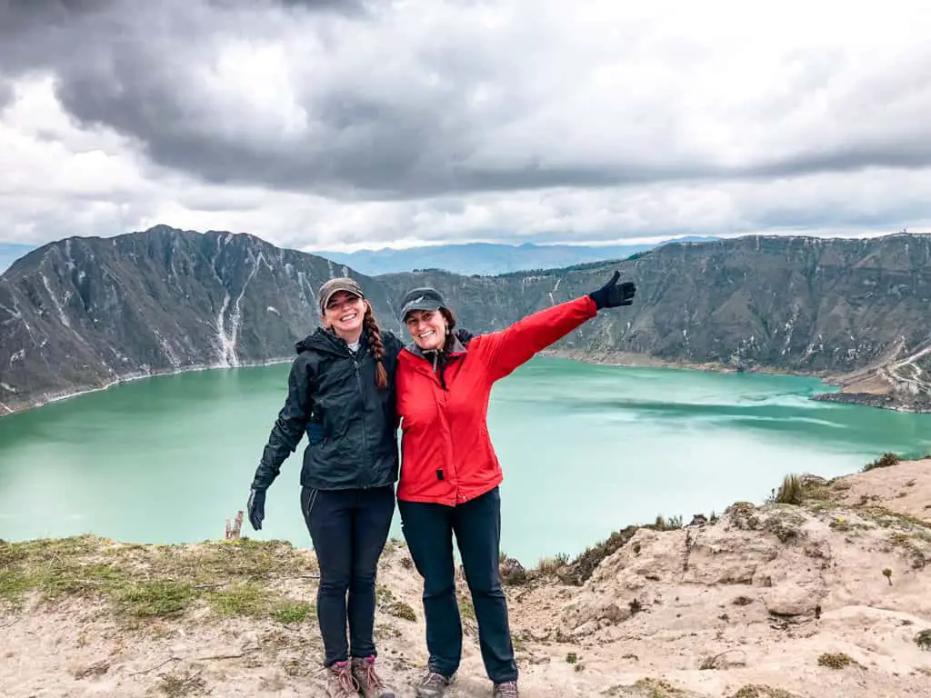 me and kat in front of quilotoa