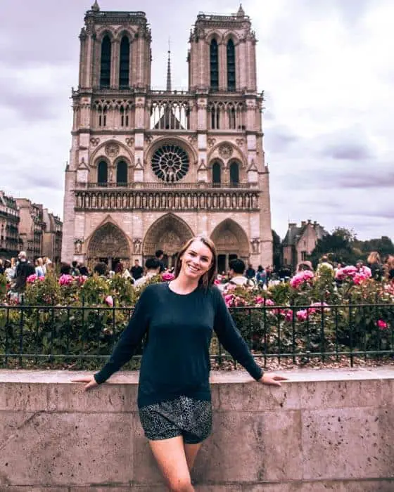 me in front of Notre Dame Cathedral