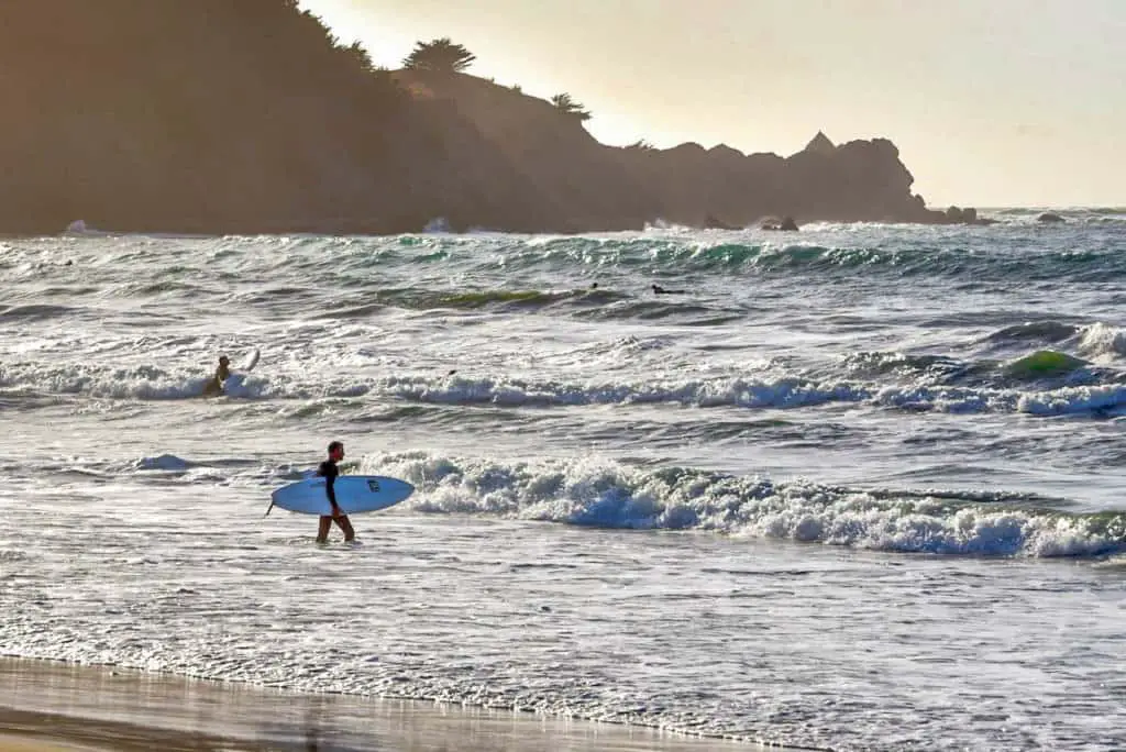 Surfer at Linda Mar Beach