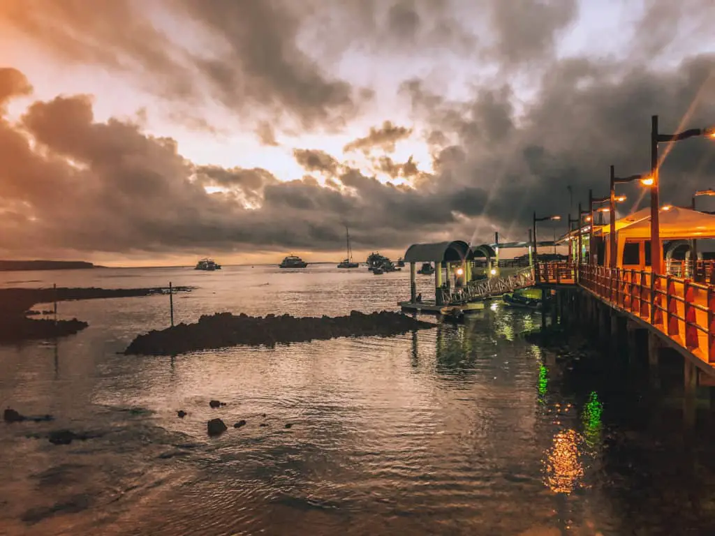 Puerto Ayora Pier at Sunrise