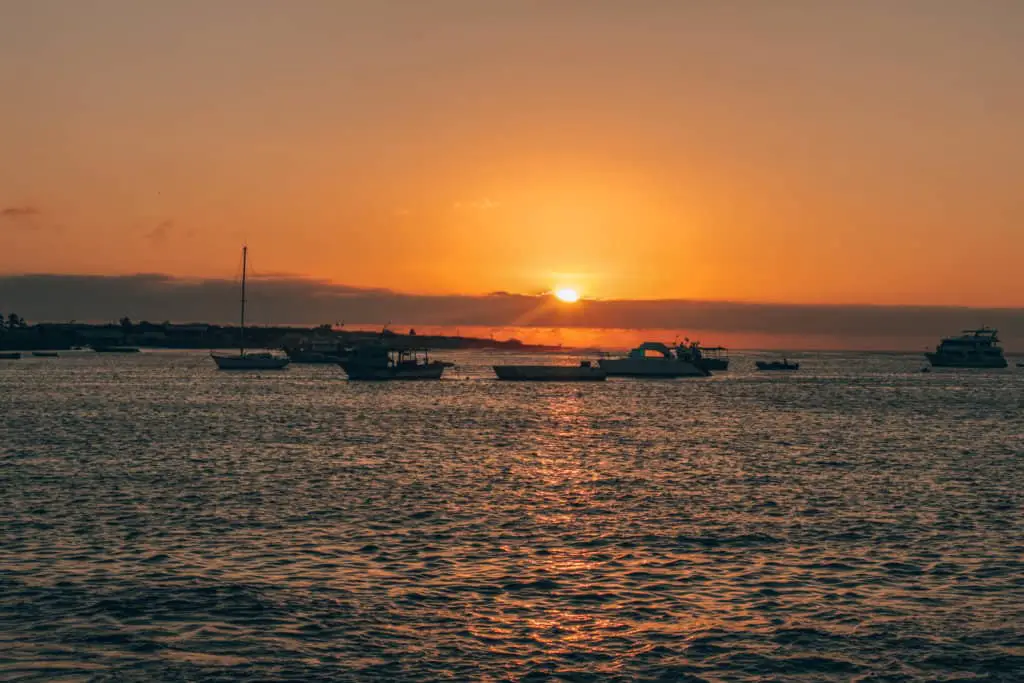 Sunset over San Cristobal