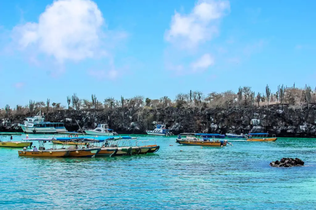 water taxis on the Galapagos islands