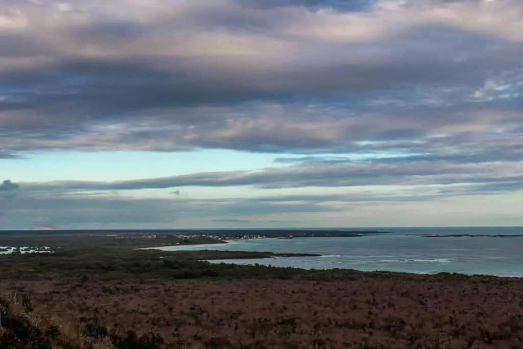 just before sunset on isla isabela