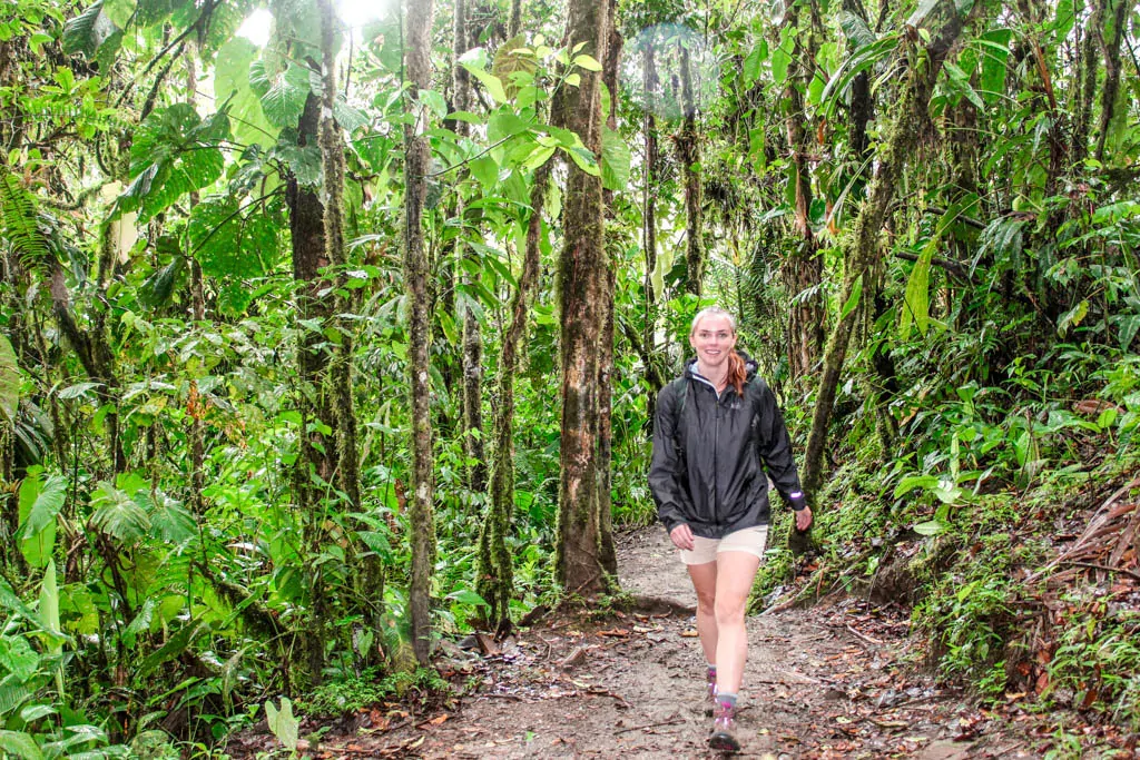 me walking in the mindo cloud forest, ecuador