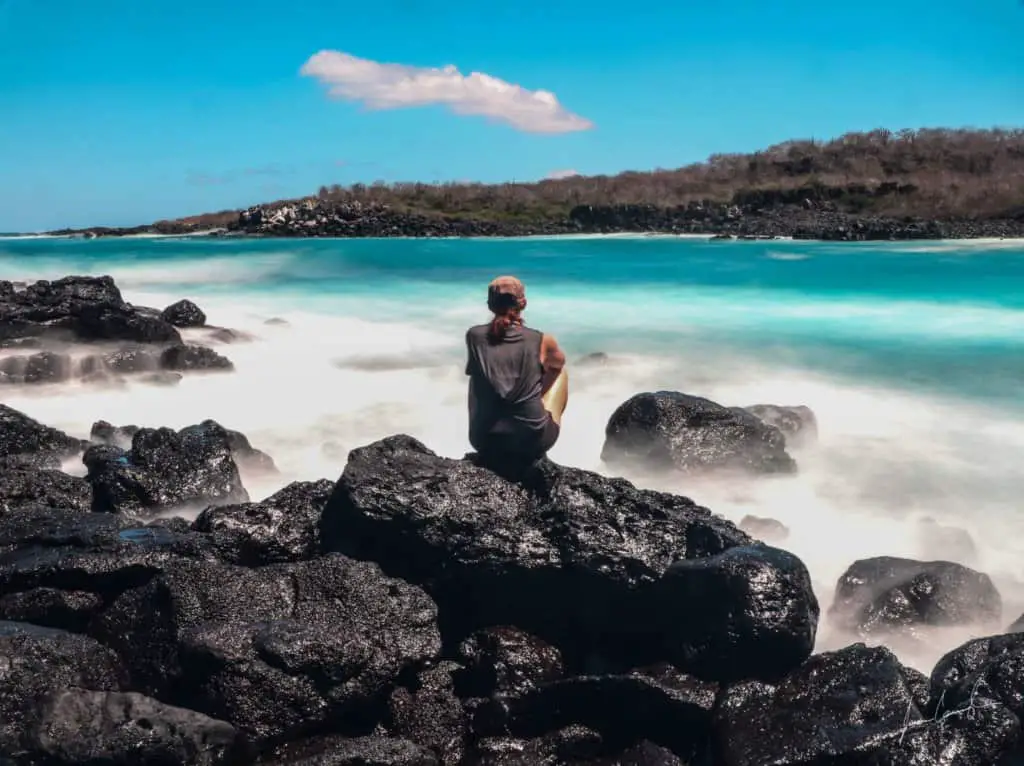 watching the waves roll in