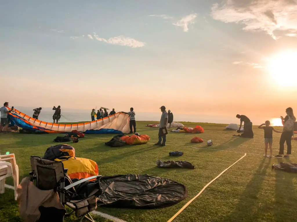 Launching area for paragliding in Lima