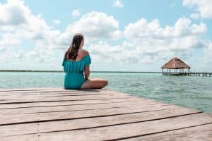 Enjoying the colors of Laguna Bacalar