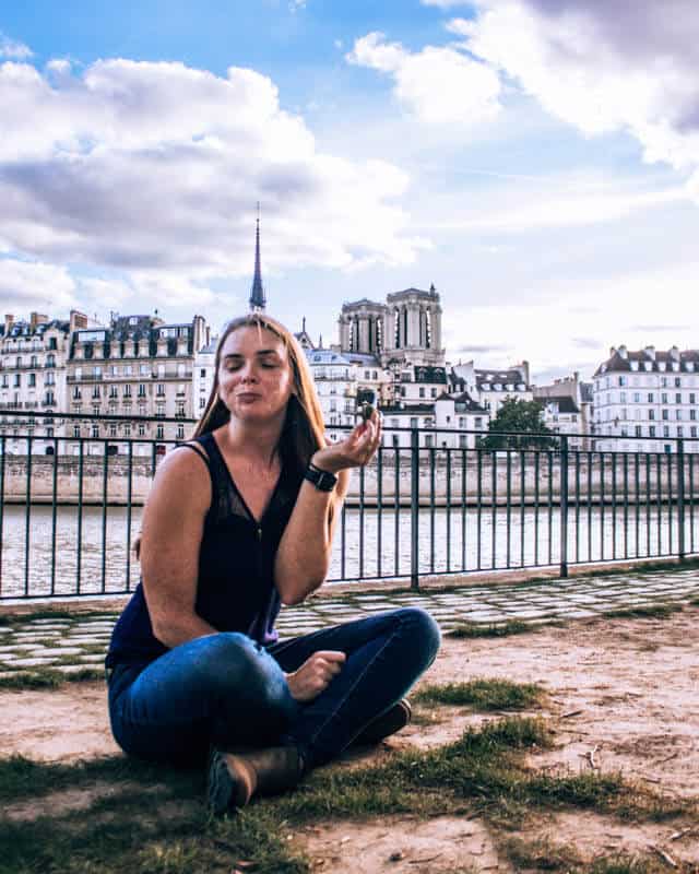 Enjoy a Macaron overlooking the Siene river in Paris, France