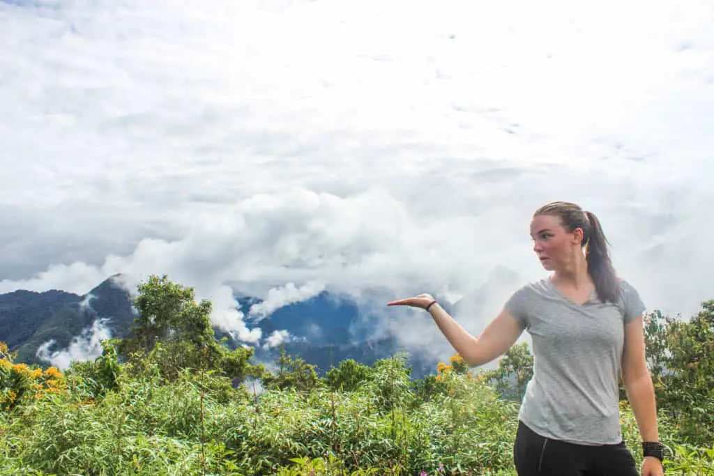 First view of Machu Picchu