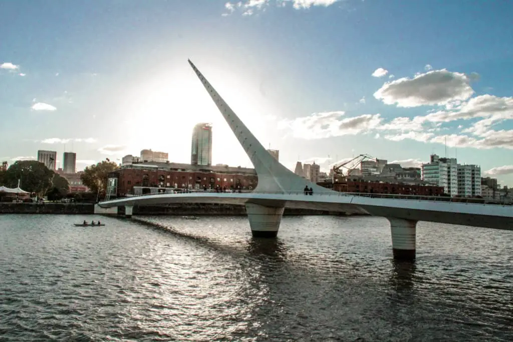 punta de la mujer bridge at sunset