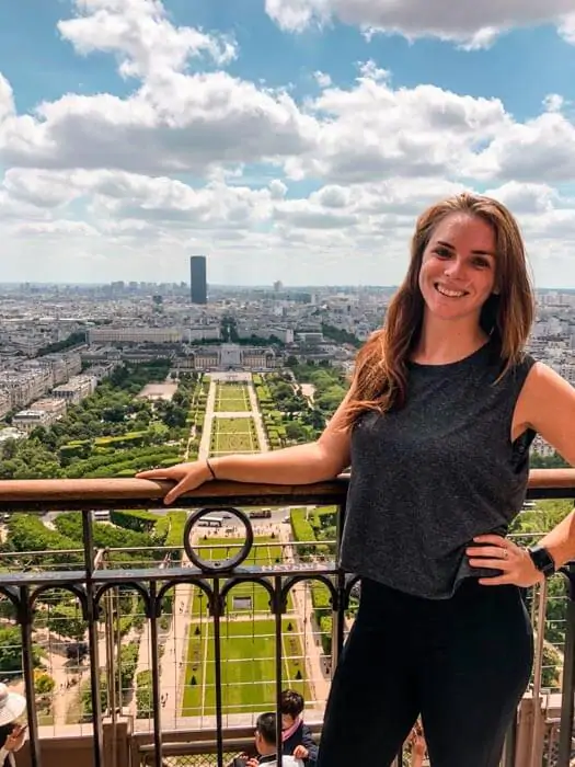 Me on the Eiffel Tower overlooking Champ de Mars