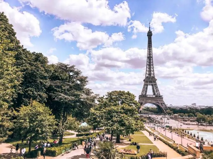 Go to the top of the Eiffel Tower in Paris, France