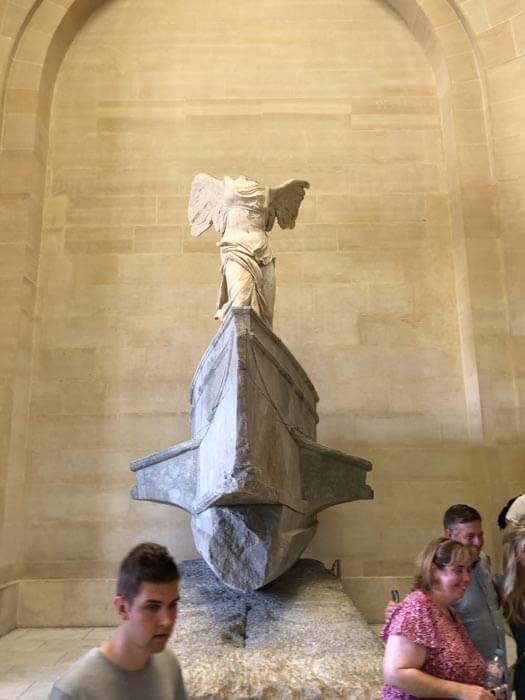 The Nike inside the Louvre Museum in Paris