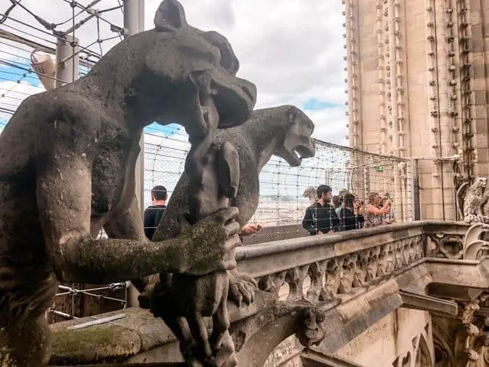 Gargoyles on top of Notre Dame