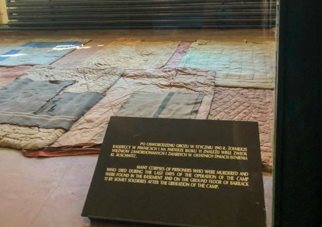 A view inside one of the barracks rooms