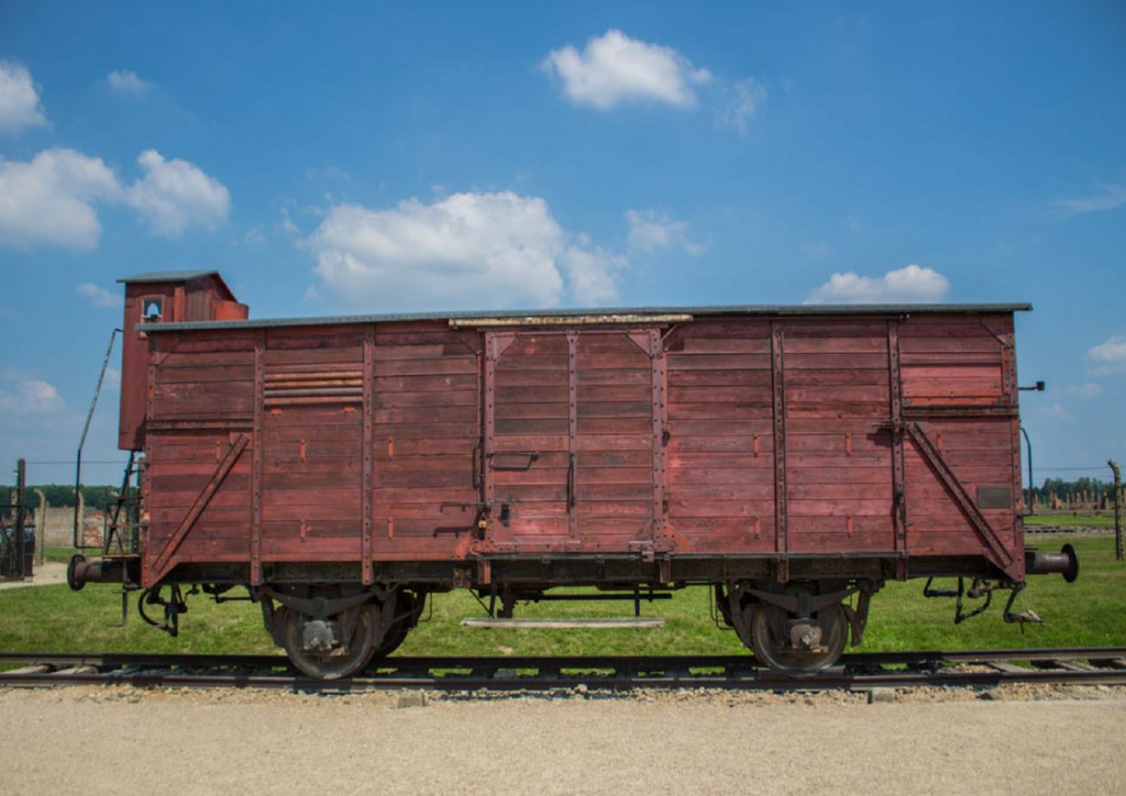 train car that transported hundreds of souls to Auschwitz-Birkenau