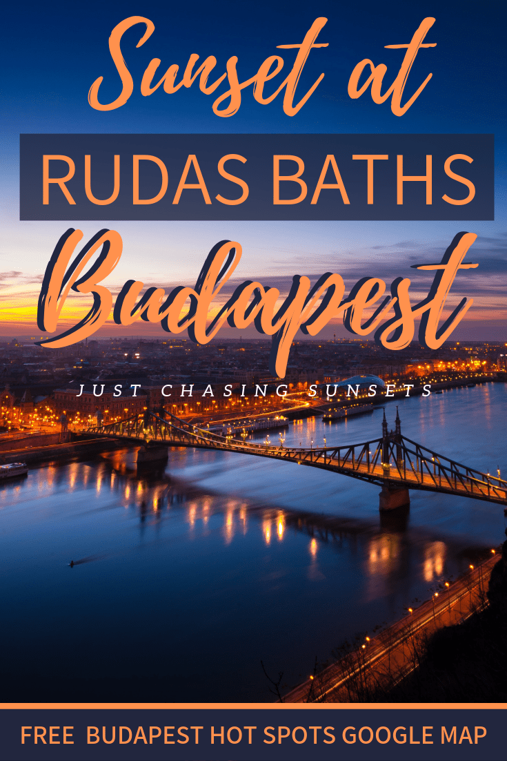 Sunset at Rudas Baths in Budapest