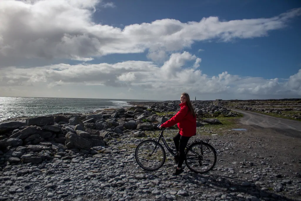 Biking on Inisheer Island.