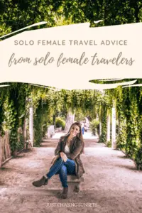 solo female travel advice pinterest image