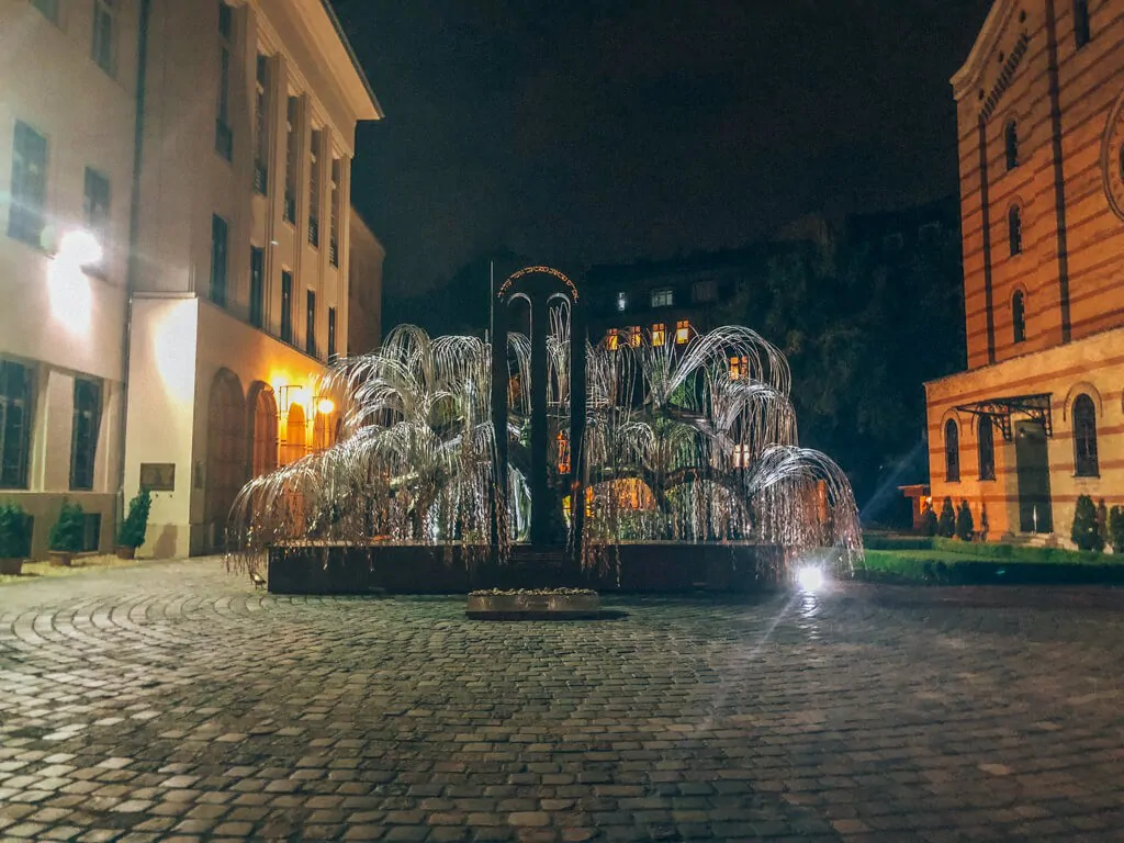 Tree of life memorial at the Dohaney Street Synagogue