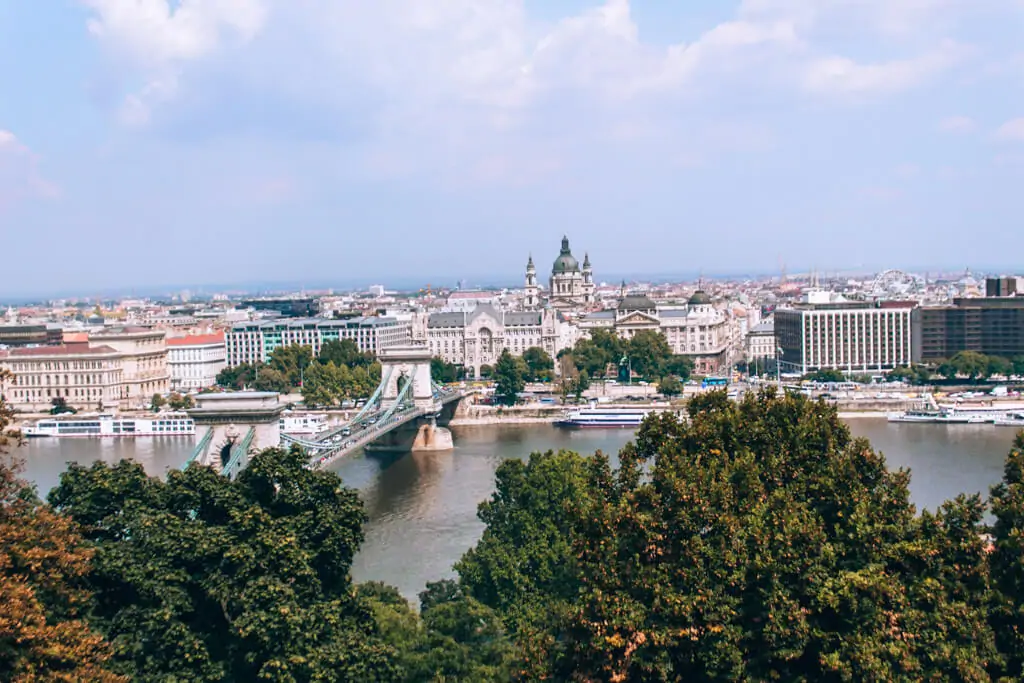 view of pest from buda castle