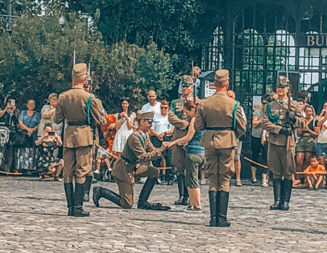 changing of the guard proposal at Buda Castle