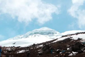A close up view of Cotopaxi volcano.