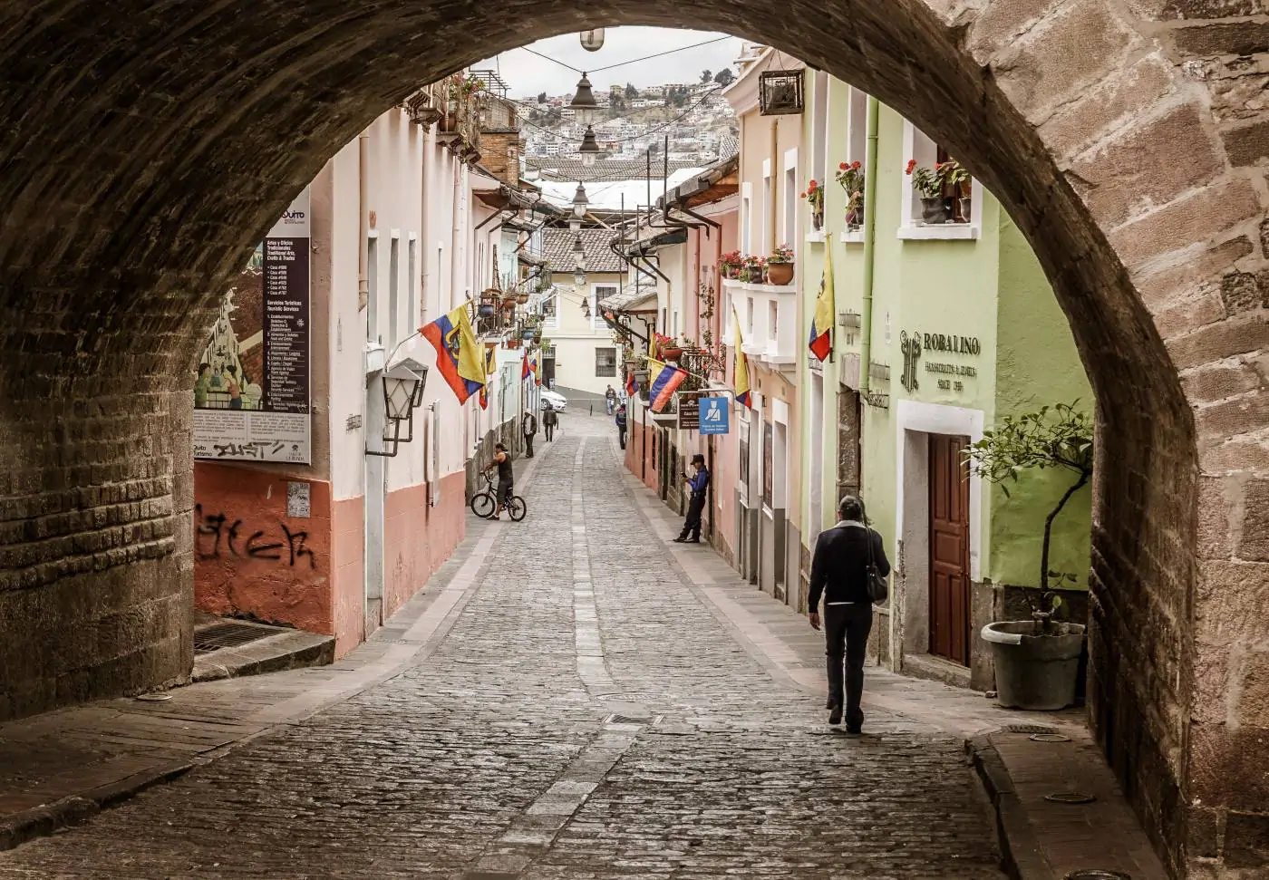 Calle La Ronda in Quito Ecuador