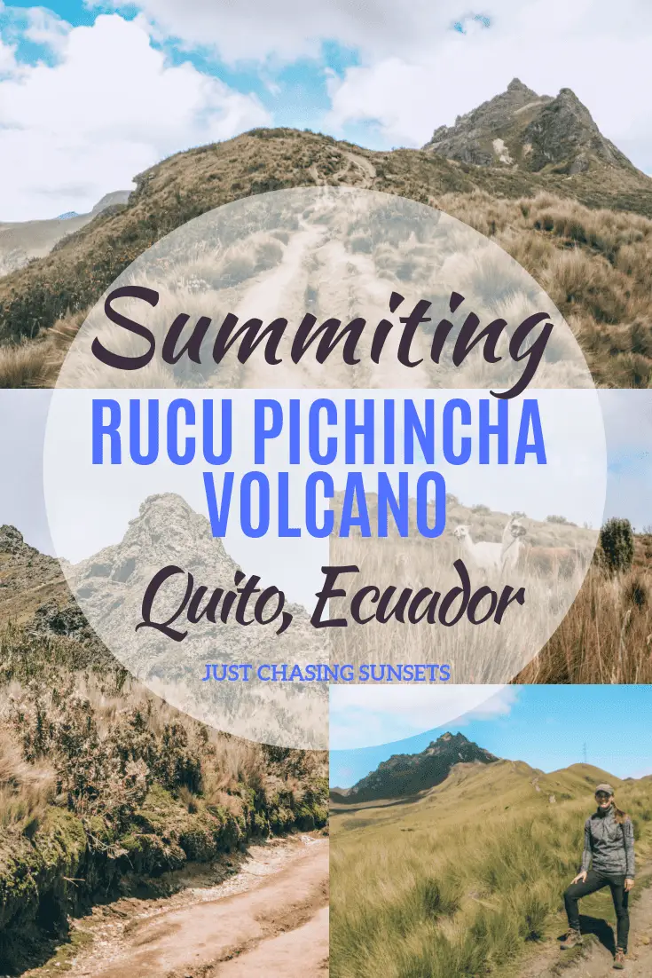 summiting rucu pichincha in ecuador