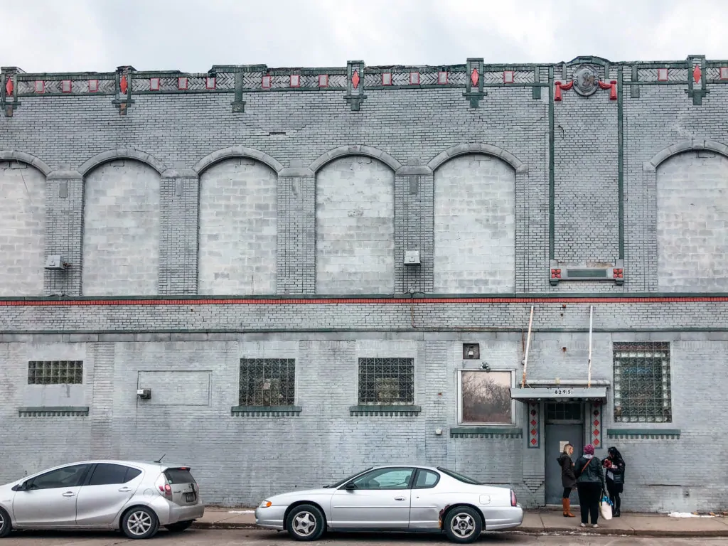 the exterior of the schvitz, detroit