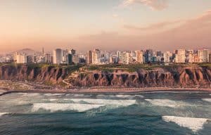 A birds eye view of Lima, Peru