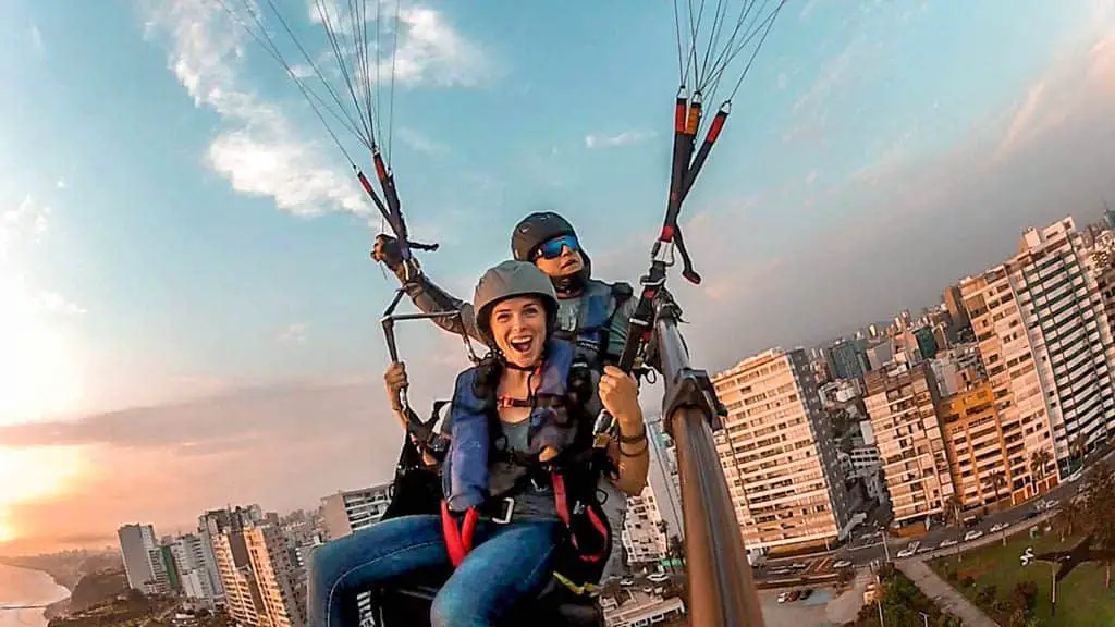 Paraglide in Miraflores Lima Peru
