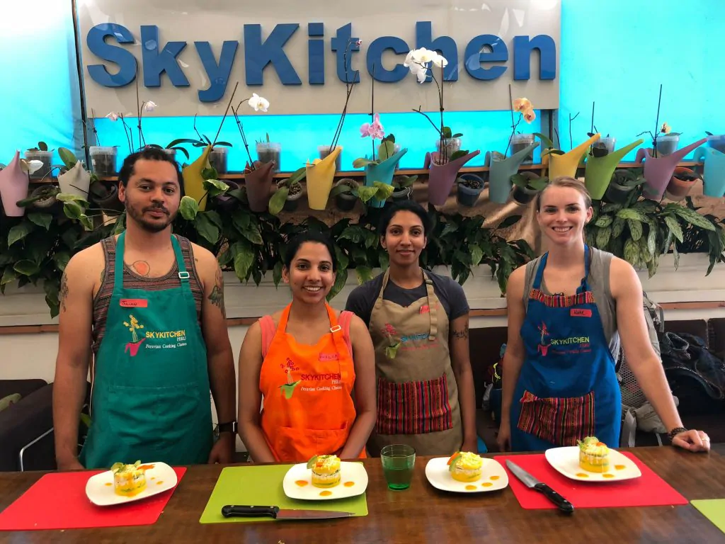 Peruvian cooking classes at Skykitchen in Lima, Peru