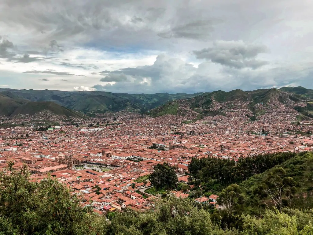 View of Cusco city from Saqsaywaman