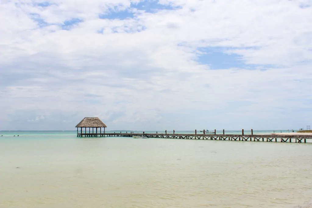 Punta Cocos, Holbox where at night you can see the Bioluminescence