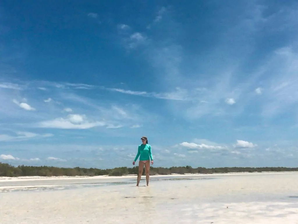 Things to do in Holbox, walk the sandbar to go snorkeling