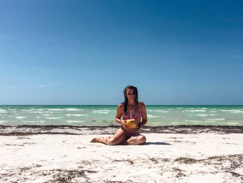 Things to do in Holbox Enjoy a coconut on a Holbox beach