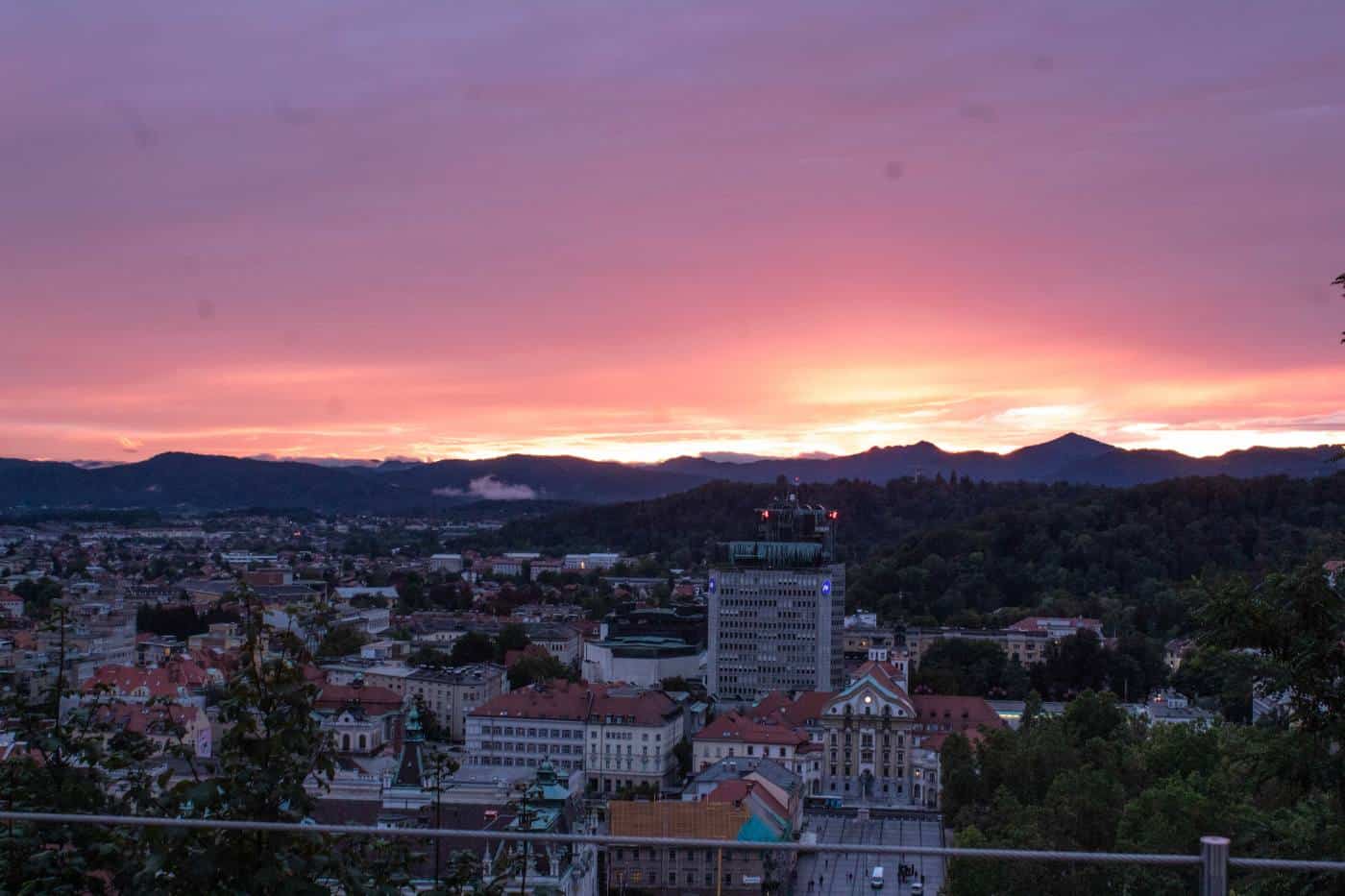 Sunset from Ljubljana Grad