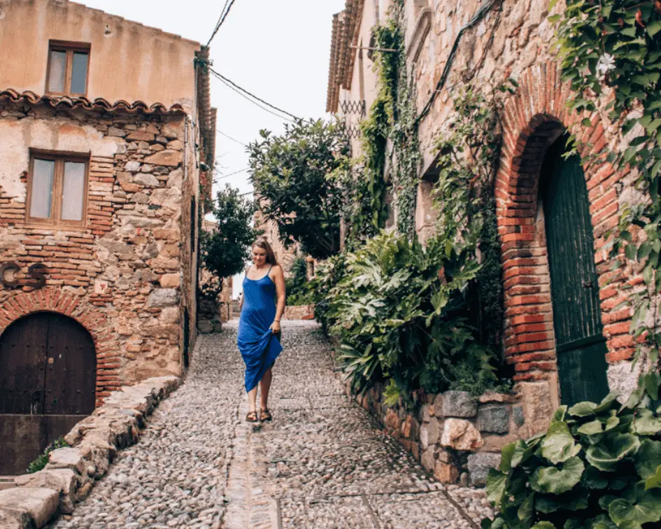 The streets of Tossa de Mar, Spain