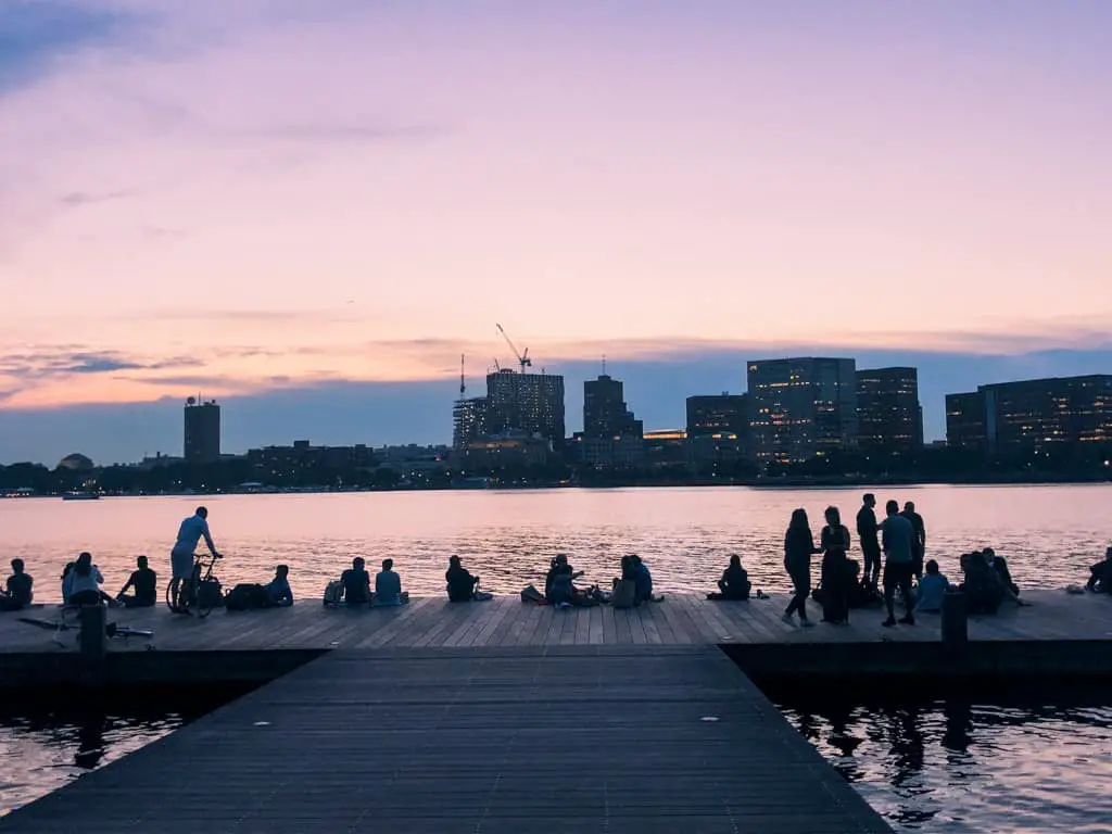 Charles River Esplanade at Sunset