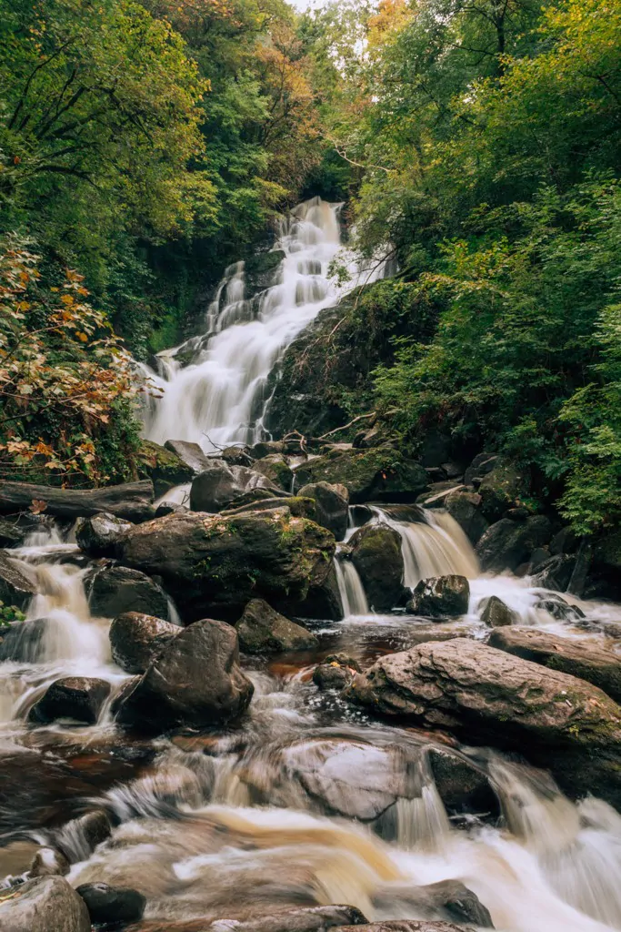 visit Torc Waterfall in Killarney National Park as part of 7 day Ireland Itinerary