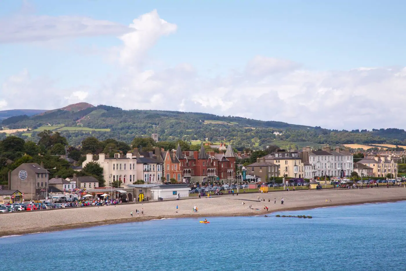 The town of Bray at the start of the cliff walk.