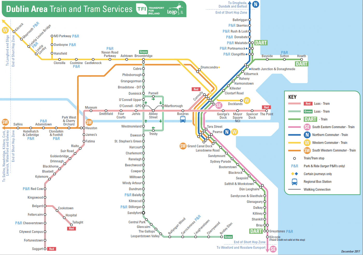 Dublin Area Transit Map.