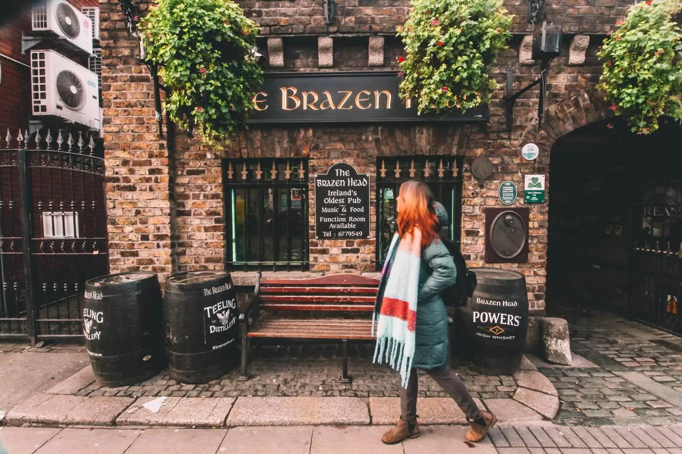 Me walking in front of Brazen Head pub in Dublin.